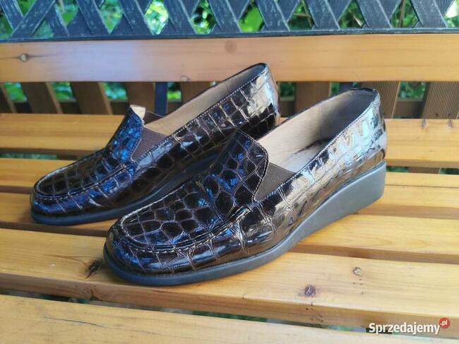 Mokasyny Skóra Naturalna Rozm.41 Wkładka 26,5cm JAK NOWE