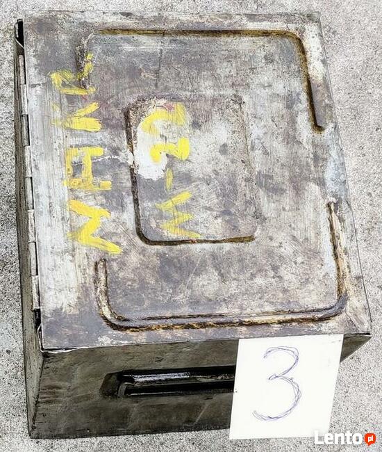 SKRZYNKA METALOWA POJEMNIK MAGAZYNOWY ZAMYKANY HOBOK UŻYWANY