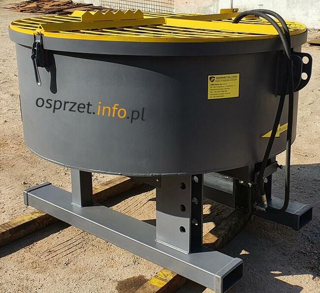 Mieszalnik do betonu 800L, bębnowy, hydrauliczny, betoniarka