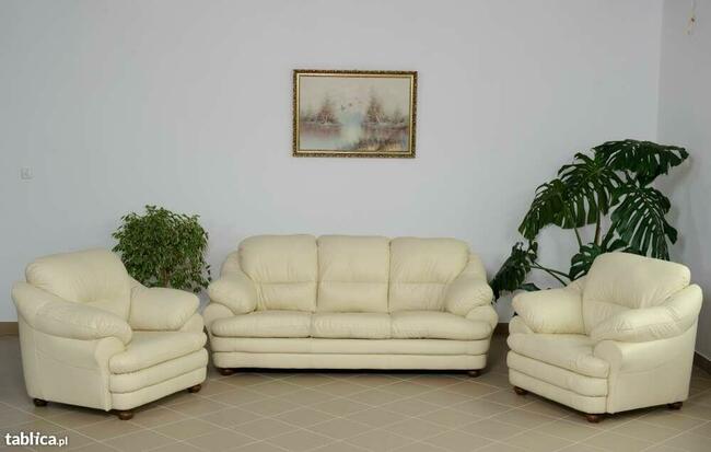 Nowy KOmplet wypoczynkowy Skóra naturalna100 %