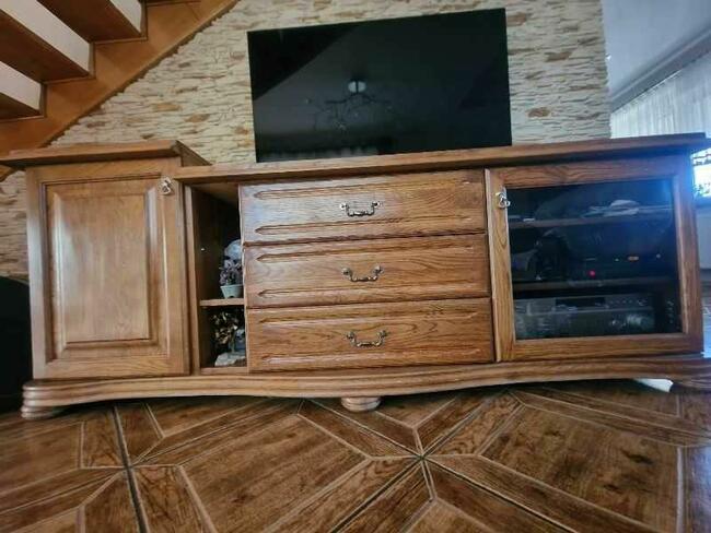 Masywna Komoda witryna dębowa wykonane na zamówienie