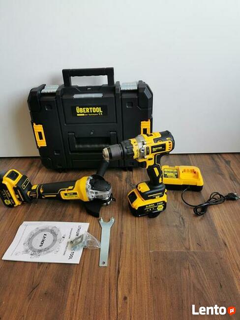 Ubertool nowe zestawy szlifierka + wiertarka 2 x baterie