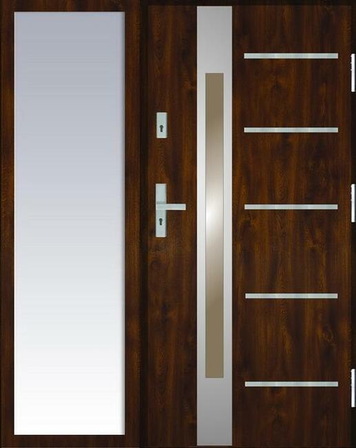 Drzwi zewnętrzne 72ki PIANA z naświetlem bocznym