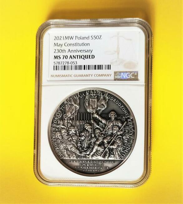 50 zł 2021 r. 230 Rocznica Konstytucji 3 Maja