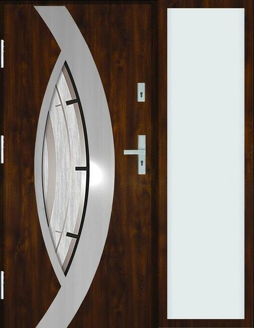 Drzwi zewnętrzne 72ki PIANA z naświetlem bocznym