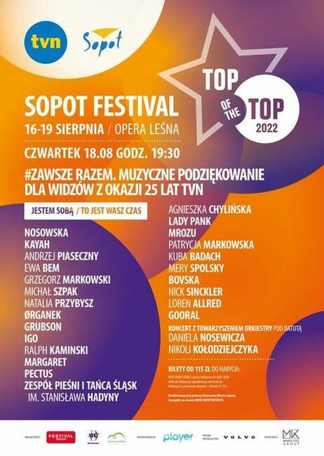 Bilet Bilety Top of the Top Sopot Festival