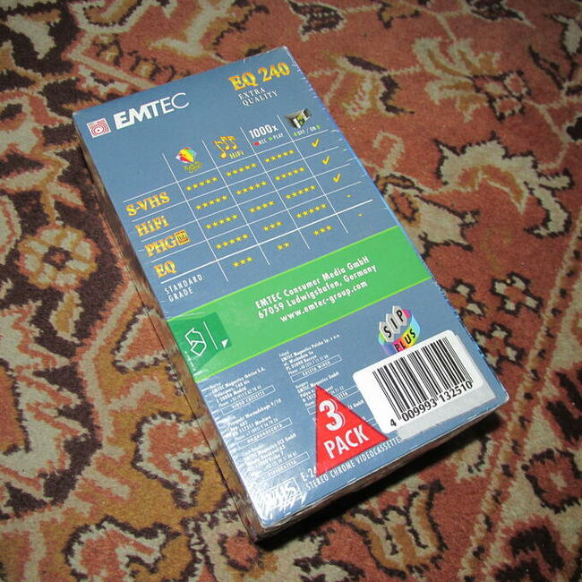 Kasety VHS - nowy 3 pack EMTEC