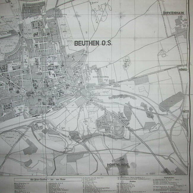 Plan miasta Beuthen (Bytom) 1941