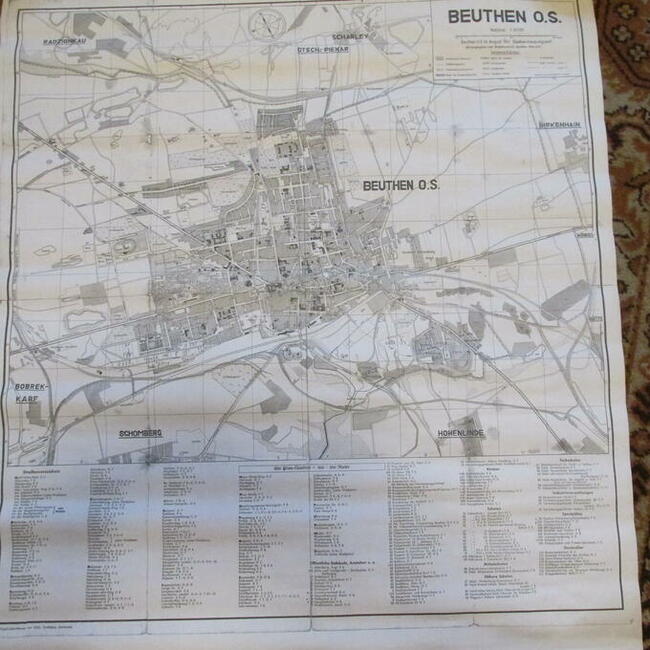 Plan miasta Beuthen (Bytom) 1941