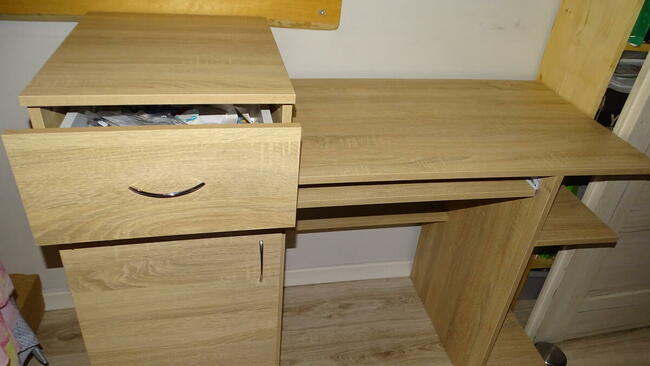 Biurko komputerowe 120cm stolik laptop sonoma