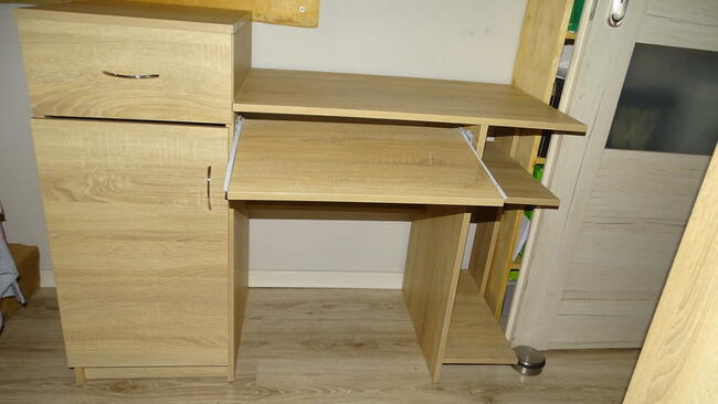 Biurko komputerowe 120cm stolik laptop sonoma