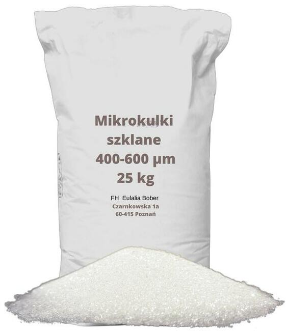 Mikrokulki szklane do piaskowania, szkiełkowania 25 kg