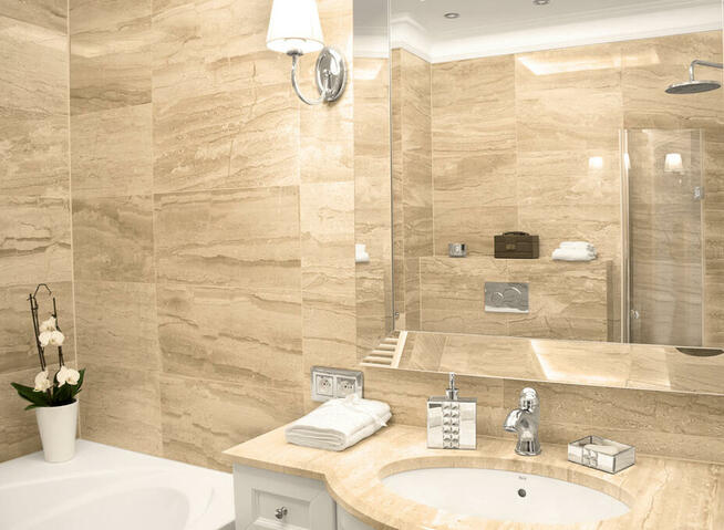 Płytki marmurowe BRECCIA SARDA pasy 1,5 cm poler