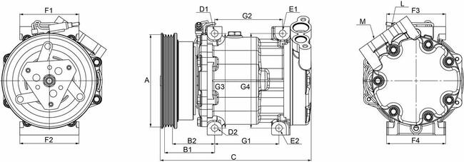 Kompresor , sprężarka klimatyzacji 87519620 , SD7H156092