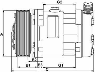 Kompresor , sprężarka klimatyzacji SD7H157877 , 3550921M91