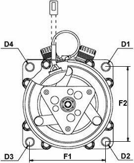 Kompresor , sprężarka klimatyzacji SD7H157877 , 3550921M91