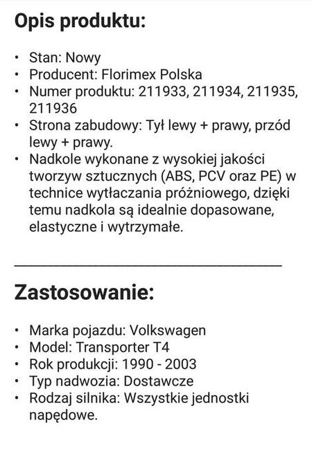 VW T4 nadkola PCV