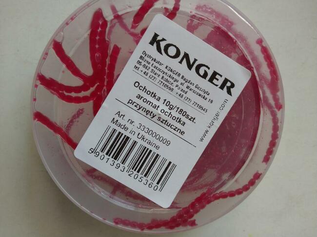 Sztuczne robaki biały czerwony ochotka