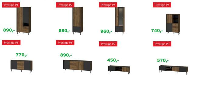 Kolekcja mebli do salonu PRESTIGO - Nowość!