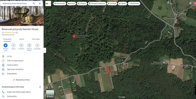 Działka budowlana Lipnica Górna gm. Lipnica Murowana