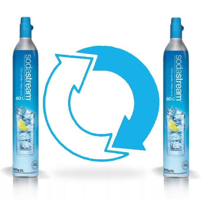 Wymiana butli CO2 do saturatora Sodastream Spirit niebieska