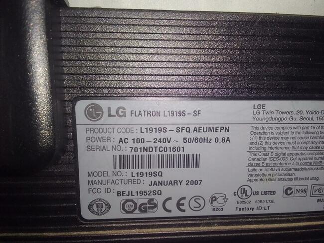 Monitor LG sprawny