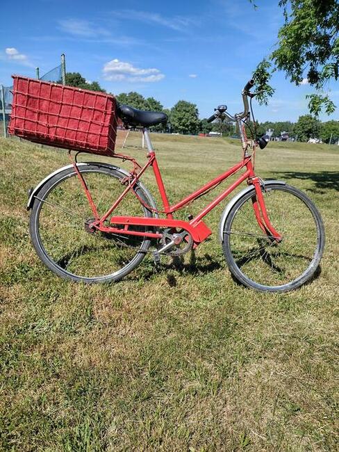 Rower damski czerwony używany