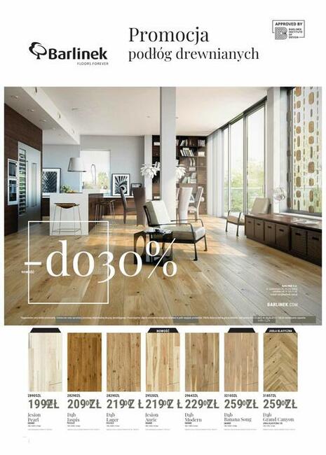 -30% na podłogi drewniane Barlinka