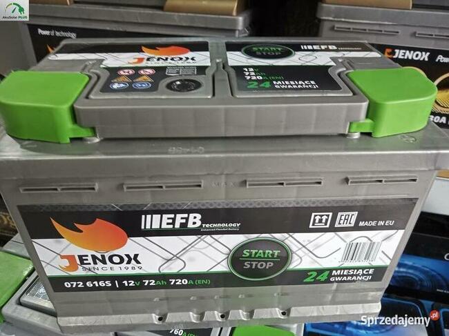 Akumulator EFB 72Ah 720A P+ Jenox Start/Stop