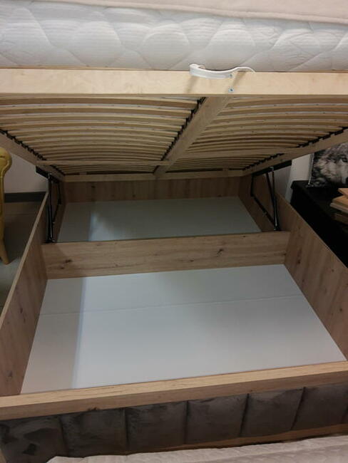 Nowoczesne łóżko Royal II ze stelażem i pojemnikiem