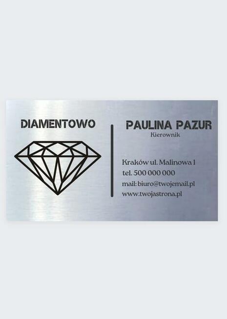 Luksusowe srebrne złote metalowe wizytówki premium