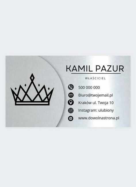 Luksusowe aluminiowe wizytówki premium producent logo