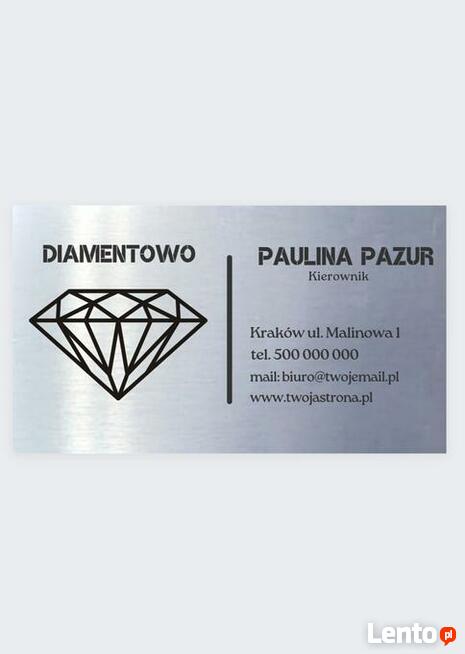 Luksusowe aluminiowe wizytówki premium producent logo