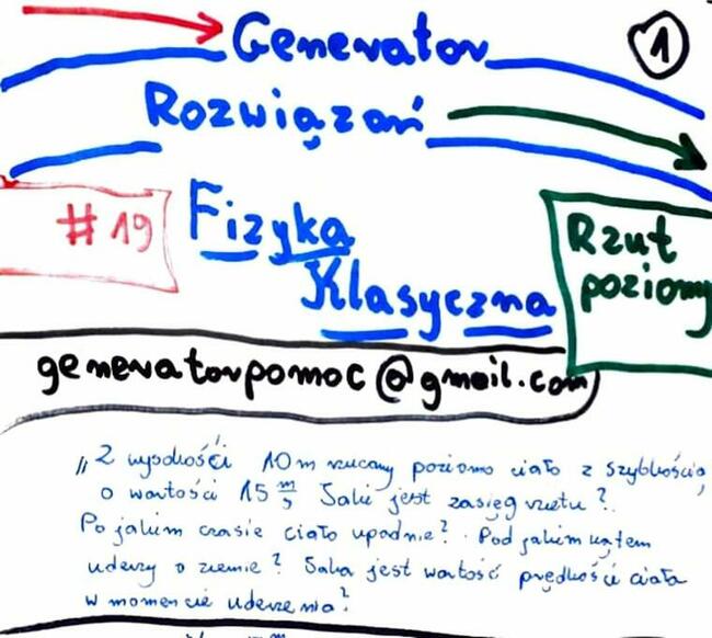 Rzut poziomy, Rzut ukośny, Zasięg - Zestaw 2 rozwiązań