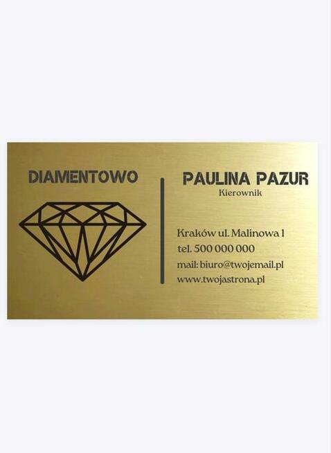 Luksusowe srebrne złote metalowe wizytówki premium