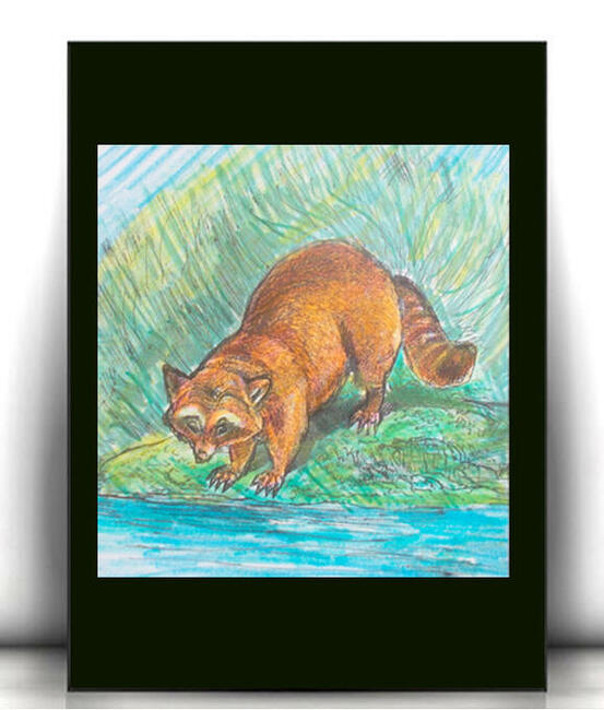 zwierzęta obrazek vintage, retro plakat A4