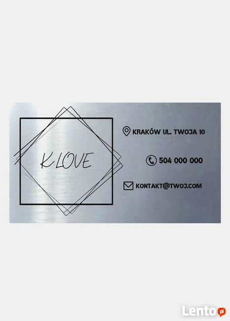 Luksusowe aluminiowe wizytówki premium producent logo