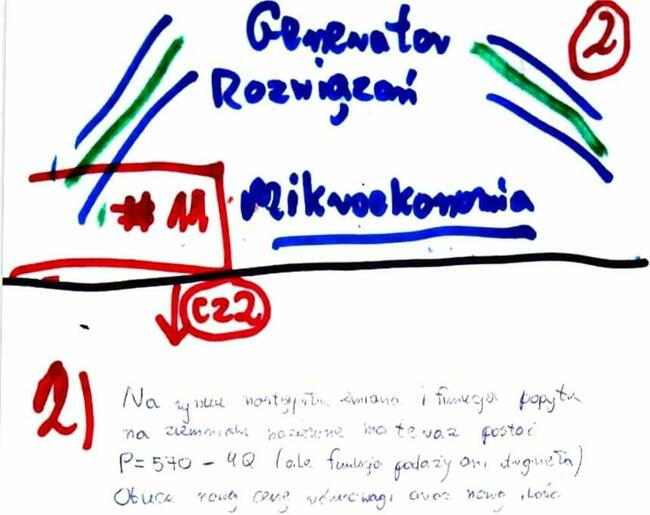 Równowaga popytu i podaży - Zestaw 1 rozwiązań