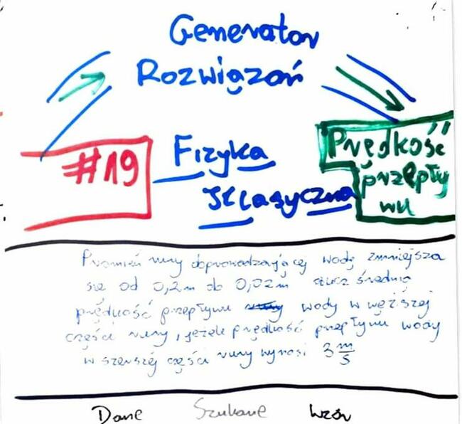 Różnica potencjałów, prędkość przepływu - Zestaw 10 Rozwią