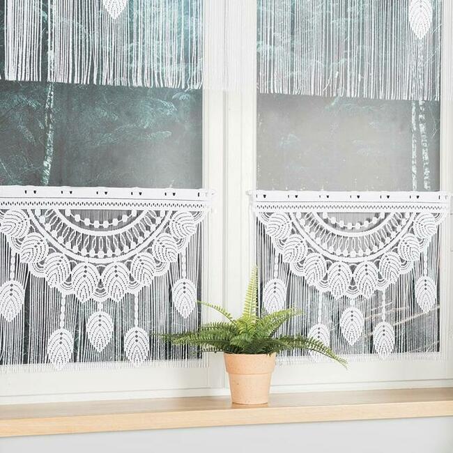 Firany gotowe, zazdrostki do kuchni, firany Makrama