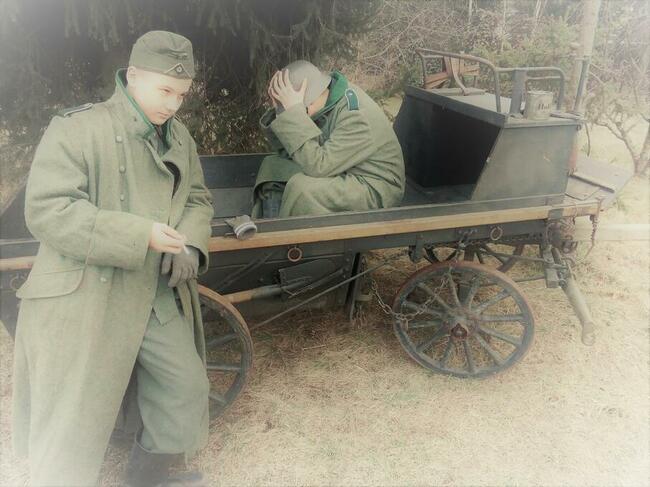 Wojsko armia wóz taborowy wojna 1938 wojenny THUN i kuchnia