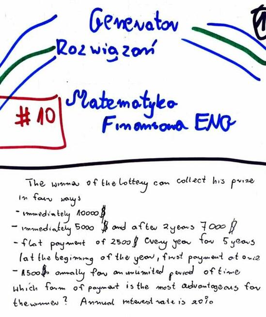 Annual interest rate, Future Payment - Zestaw 3 rozwiązań