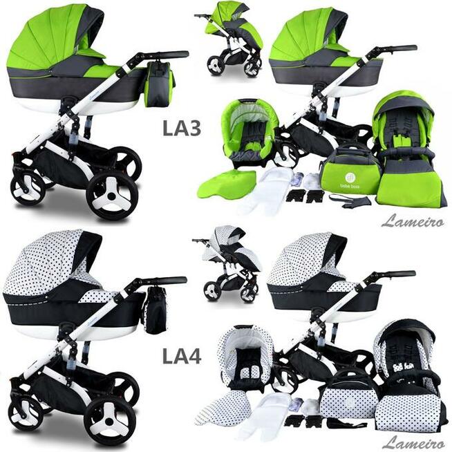NOWY Wózek Dziecięcy Lameiro 3w1 z Fotelikiem