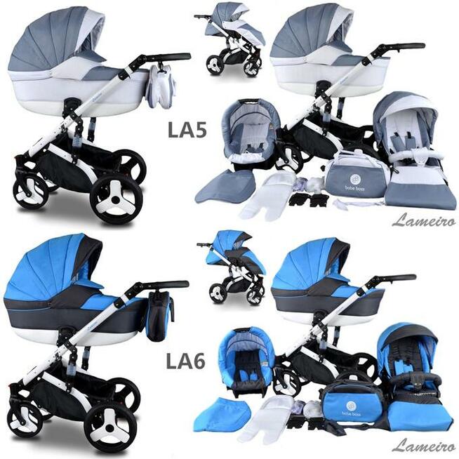 NOWY Wózek Dziecięcy Lameiro 3w1 z Fotelikiem