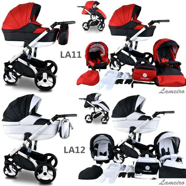 NOWY Wózek Dziecięcy Lameiro 3w1 z Fotelikiem