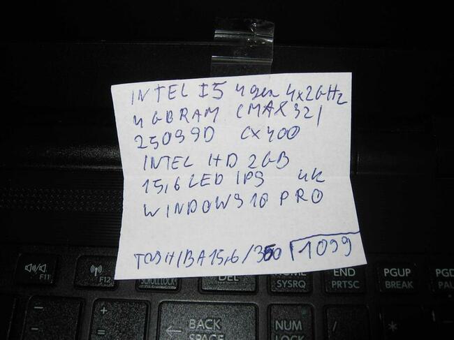 Nowy laptop Toshiba i5 4gen 250ssd Slim rok gw