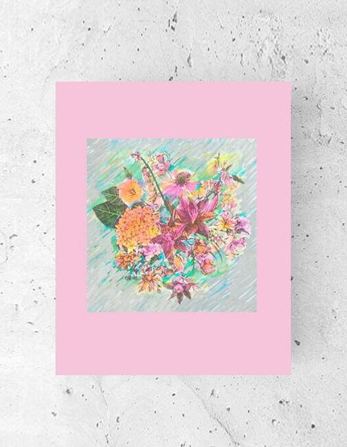 kwiaty plakat A3, obrazek z bukietem 30x40