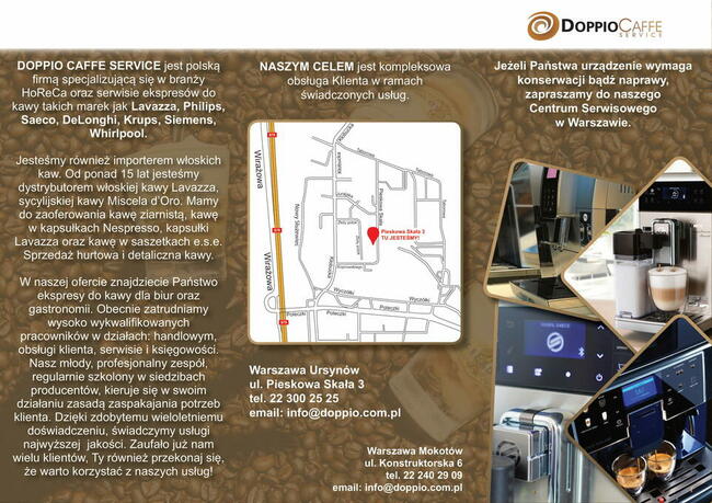 Serwis SAECO-DELONGHI Warszawa Mokotów tel.22 300 25 25