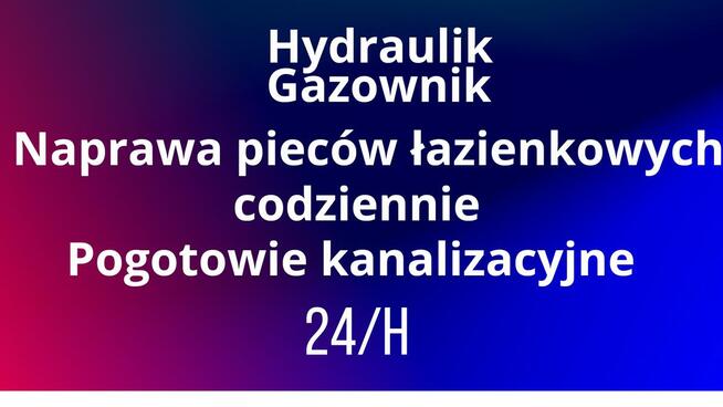 Hydraulik-Gazownik Pogotowie kanalizacyjne Awaria ka