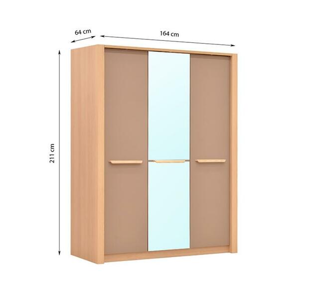 Pojemna 3-drzwiowa szafa LONDYN